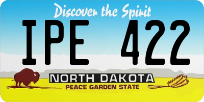 ND license plate IPE422