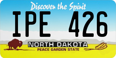 ND license plate IPE426