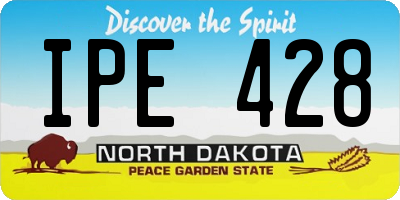 ND license plate IPE428