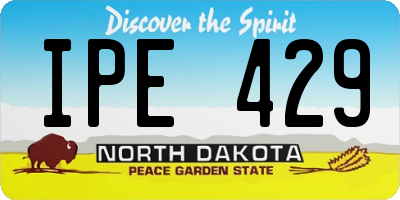 ND license plate IPE429