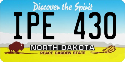 ND license plate IPE430