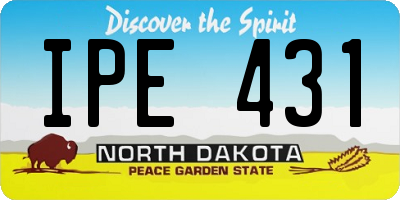 ND license plate IPE431