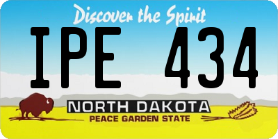 ND license plate IPE434