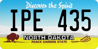 ND license plate IPE435