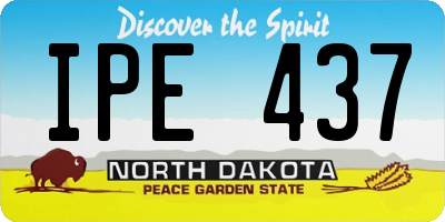 ND license plate IPE437