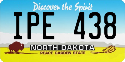 ND license plate IPE438