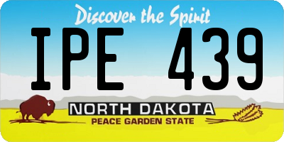 ND license plate IPE439