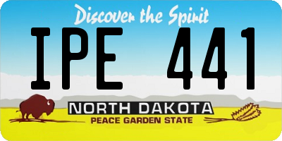 ND license plate IPE441