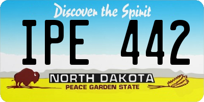 ND license plate IPE442