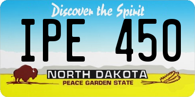 ND license plate IPE450