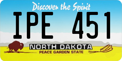 ND license plate IPE451