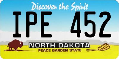 ND license plate IPE452