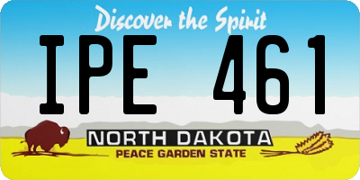 ND license plate IPE461