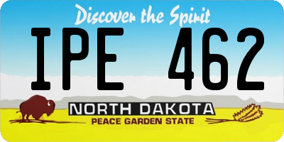 ND license plate IPE462