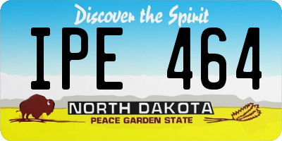 ND license plate IPE464