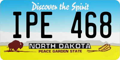 ND license plate IPE468