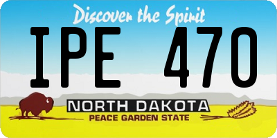 ND license plate IPE470