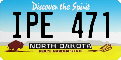 ND license plate IPE471