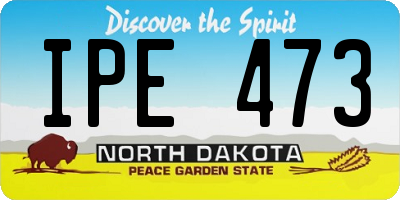 ND license plate IPE473