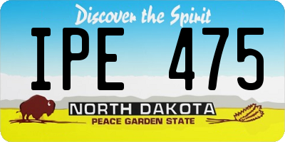 ND license plate IPE475