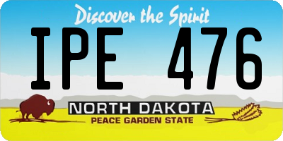 ND license plate IPE476