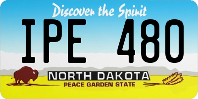 ND license plate IPE480