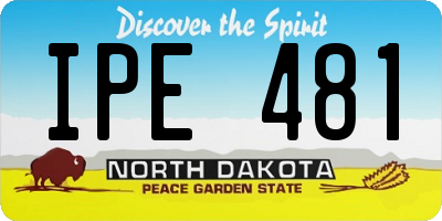 ND license plate IPE481