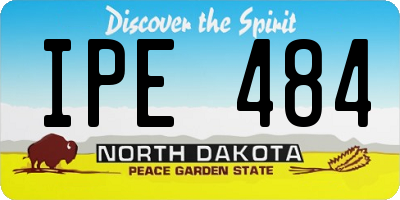 ND license plate IPE484