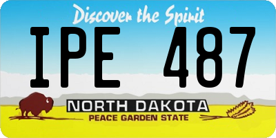 ND license plate IPE487