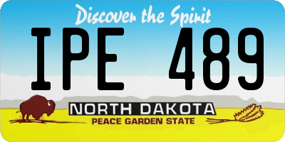 ND license plate IPE489