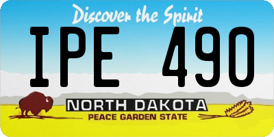 ND license plate IPE490
