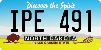 ND license plate IPE491