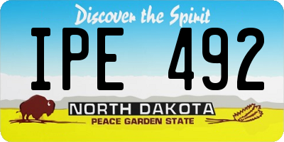 ND license plate IPE492