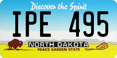 ND license plate IPE495