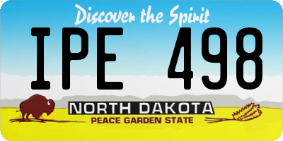 ND license plate IPE498