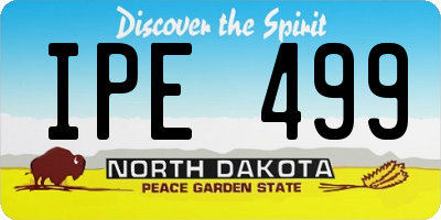 ND license plate IPE499