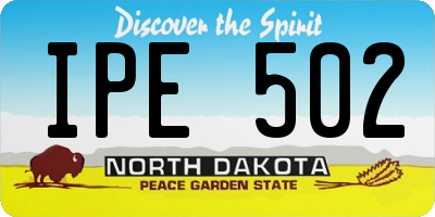 ND license plate IPE502