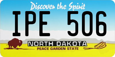 ND license plate IPE506