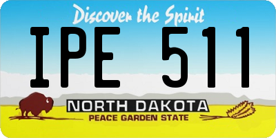 ND license plate IPE511