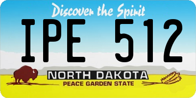 ND license plate IPE512