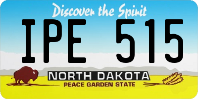 ND license plate IPE515