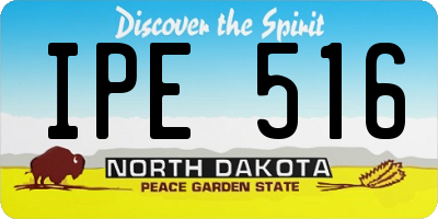 ND license plate IPE516