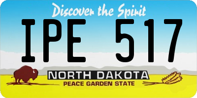 ND license plate IPE517