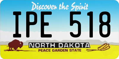 ND license plate IPE518