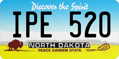 ND license plate IPE520