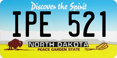ND license plate IPE521