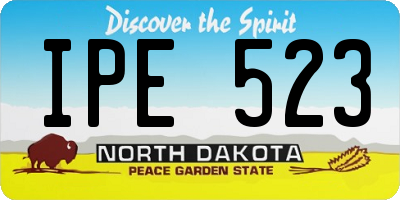 ND license plate IPE523