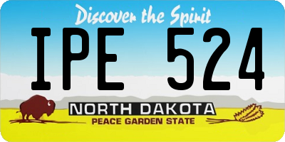ND license plate IPE524