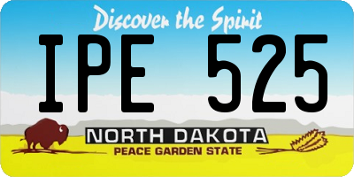 ND license plate IPE525