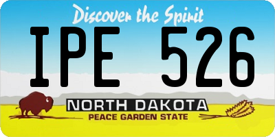 ND license plate IPE526